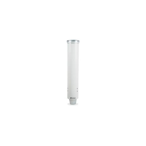 San Jamar Small Pull-type Water Cup Dispenser - Pull Dispensing - Wall Mountable - Transparent White - Plastic - 1 Each