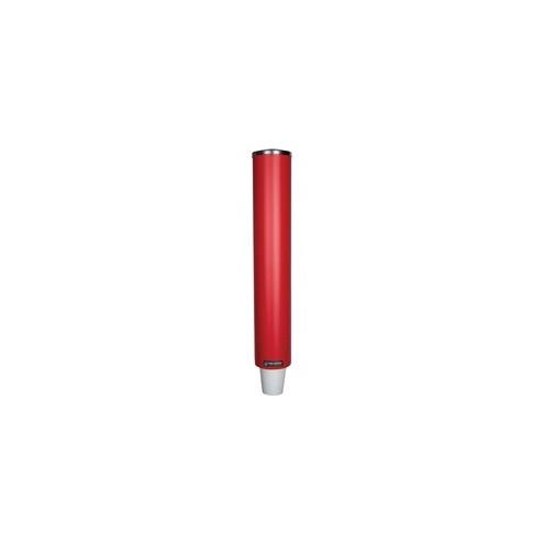 San Jamar Water Cup Dispenser - Pull Dispensing - Holds1.50 lb Cup - Wall Mountable - Red - Polyethylene - 1 Each