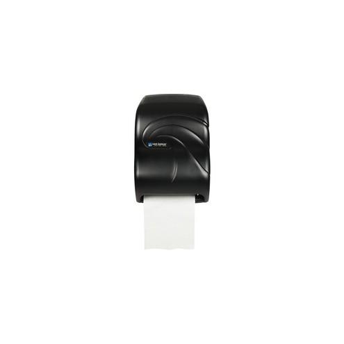 San Jamar Infinity System Towel Dispenser - Touchless Dispenser - 2 x Roll - 16.5" Height x 11.7" Width x 9.3" Depth - Plastic - Black - Impact Resistant, Long Lasting, Break Resistant, Lockable