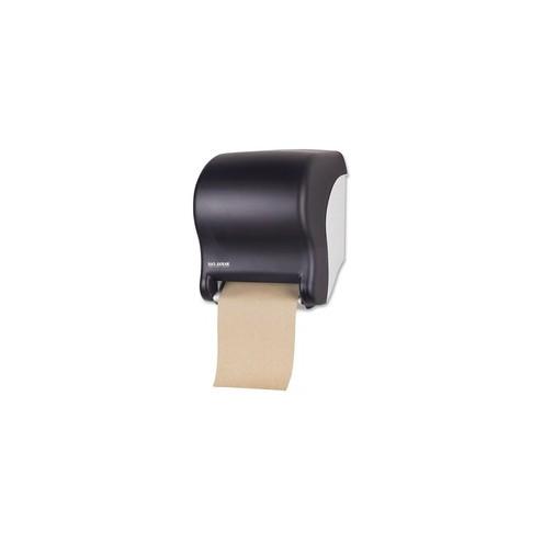 San Jamar Tear-N-Dry Essence Towel Dispenser - Roll Dispenser - 1 x Roll - 14.4" Height x 11.7" Width x 9.1" Depth - Plastic - Black - Touch-free, Durable, Impact Resistant