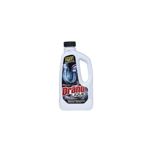 Drano Liquid Drain Cleaner - Liquid - 32 fl oz (1 quart) - Bottle - 12 / Carton - Clear