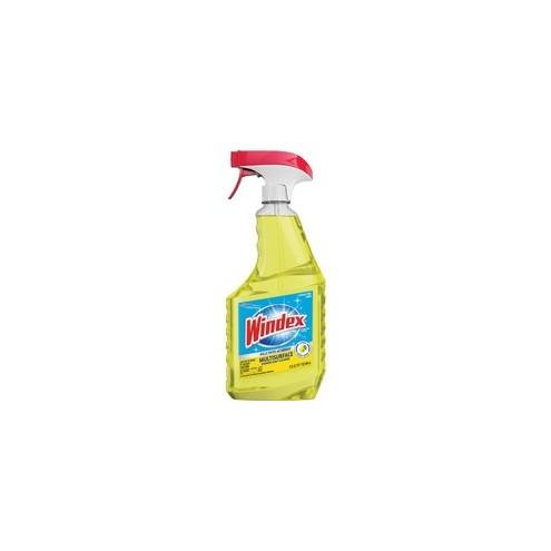 Windex&reg; MultiSurface Disinfectant Spray - Ready-To-Use Spray - 23 fl oz (0.7 quart) - Fresh Citrus ScentBottle - 8 / Carton - Yellow