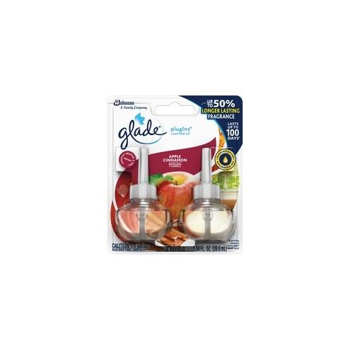 Glade PlugIns Apple Cinnamon Refill - Oil - 1.3 fl oz (0 quart) - Apple Cinnamon - 30 Day - 2 / Pack - Long Lasting