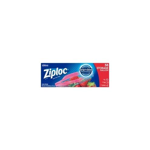 Ziploc&reg; Gallon Storage Bags - 1 gal - Clear - 38/Box - Food, Breakroom, Day Care, School, Industry