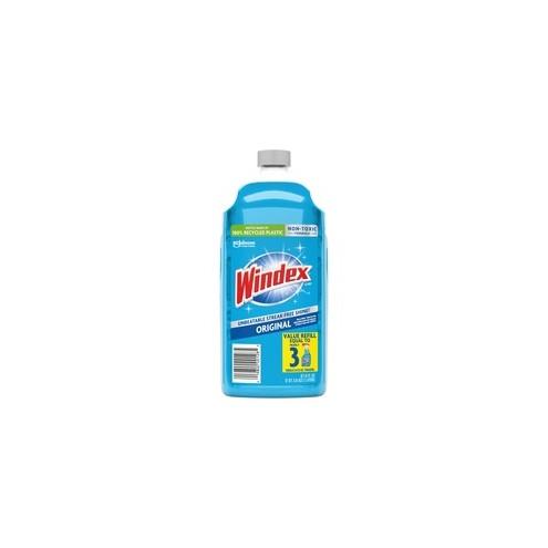 Windex&reg; Original Glass Cleaner Refill - Liquid - 67.6 fl oz (2.1 quart) - Bottle - 6 / Carton - Blue