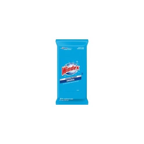 Windex Original Glass/Surface Wipes - Wipe - 12 / Carton - White