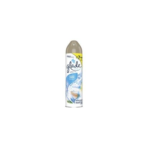 Glade Room Spray - Spray - 8 fl oz (0.3 quart) - Clean Linen - 12 / Carton - Long Lasting, Odor Neutralizer