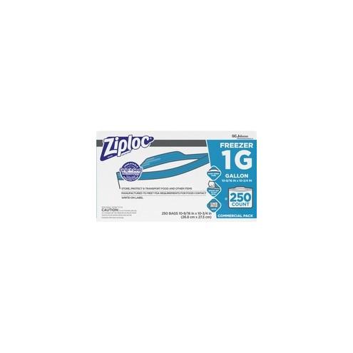 Ziploc&reg; Seal Top Gallon Freezer Bags - 1 gal - 10.75" Width x 10.56" Length x 2.70 mil (69 Micron) Thickness - Clear - 250/Carton - 250 Per Carton - Food