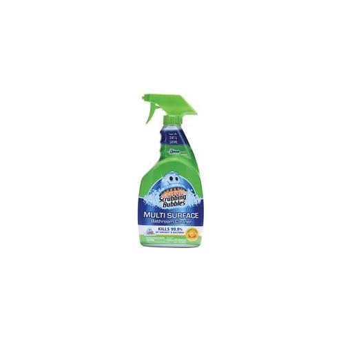 SC Johnson Multi Surface Bathroom Cleaner - Foam Spray - 32 fl oz (1 quart) - Fresh Citrus ScentBottle - 8 / Carton - Clear