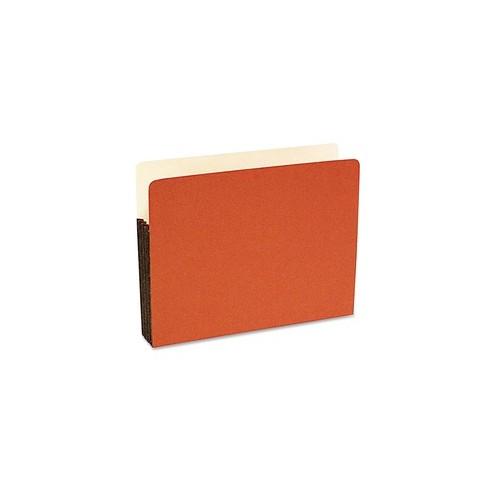 SJ Paper Durable Redrope Expanding File Pockets - Letter - 8 1/2" x 11" Sheet Size - 3 1/2" Expansion - 1 Pocket(s) - 32 pt. Folder Thickness - Manila - Red Fiber - Recycled - 25 / Box