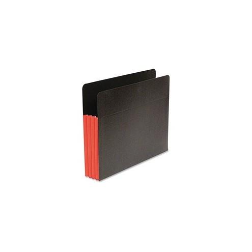 SJ Paper Fusion Pocket - Letter - 9 1/2" x 11 3/4" Sheet Size - 3 1/2" Expansion - 1 Pocket(s) - 1/2 Tab Cut - Top Tab Location - 23 pt. Folder Thickness - Stock - Black, Orange - Recycled - 25 / Box