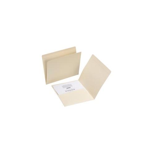 Smead File Folders with Pocket - Letter - 8 1/2" x 11" Sheet Size - Internal Pocket(s) - Straight Tab Cut - 11 pt. Folder Thickness - Manila - Manila - 1.66 oz - Recycled - 50 / Box