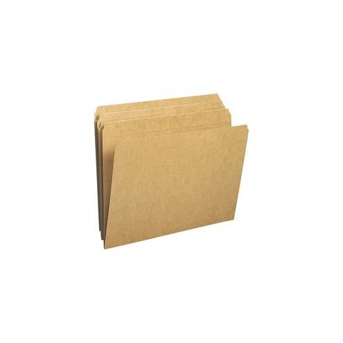 Smead File Folders with Reinforced Tab - Letter - 8 1/2" x 11" Sheet Size - 3/4" Expansion - Straight Tab Cut - 11 pt. Folder Thickness - Kraft - Kraft - 1.28 oz - Recycled - 100 / Box
