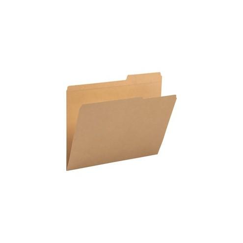 Smead File Folders - Letter - 8 1/2" x 11" Sheet Size - 3/4" Expansion - 2/5 Tab Cut - Top Tab Location - Right Tab Position - 11 pt. Folder Thickness - Kraft - Kraft - 1.26 oz - Recycled - 100 / Box