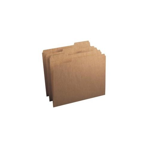 Smead File Folders - Letter - 8.5" x 11" - 1/3 Tab Cut - 50 / Box - 17pt. - Kraft