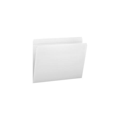 Smead File Folders with Reinforced Tab - Letter - 8 1/2" x 11" Sheet Size - 3/4" Expansion - Straight Tab Cut - 11 pt. Folder Thickness - White - 1.17 oz - Recycled - 100 / Box