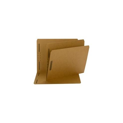 Smead Fastener File Folders - Letter - 8 1/2" x 11" Sheet Size - 2 x 2K Fastener(s) - Straight Tab Cut - 11 pt. Folder Thickness - Kraft - Kraft - 1.58 oz - Recycled - 50 / Box