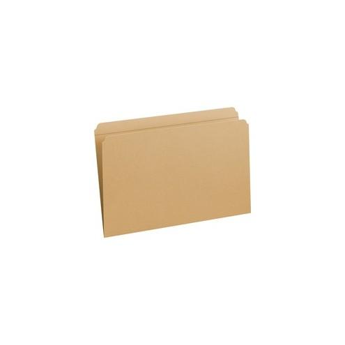 Smead File Folders with Reinforced Tab - Legal - 8 1/2" x 14" Sheet Size - Straight Tab Cut - 11 pt. Folder Thickness - Kraft - Kraft - 1.60 oz - Recycled - 100 / Box