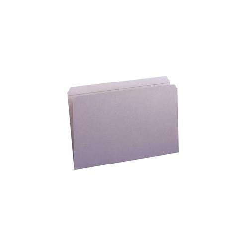Smead File Folders with Reinforced Tab - Legal - 8 1/2" x 14" Sheet Size - Straight Tab Cut - 11 pt. Folder Thickness - Lavender - 1.39 oz - Recycled - 100 / Box