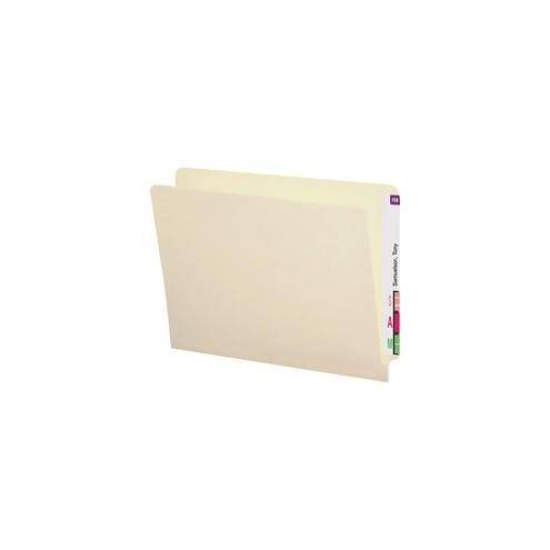 Smead End Tab File Folders with Shelf-Master Reinforced Tab - Letter - 8 1/2" x 11" Sheet Size - 3/4" Expansion - Straight Tab Cut - 14 pt. Folder Thickness - Manila - Manila - 1.81 oz - Recycled