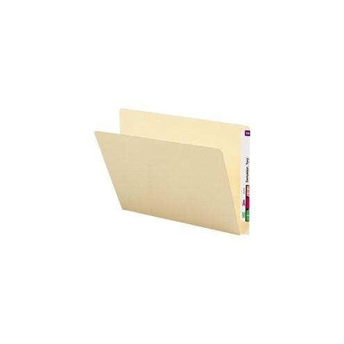 Smead End Tab File Folders with Extended Tab - Letter - 8 1/2" x 11" Sheet Size - 3/4" Expansion - Straight Tab Cut - 14 pt. Folder Thickness - Manila - Manila - 1.63 oz - Recycled - 100 / Box