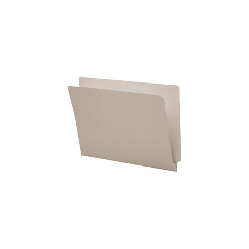 Smead End Tab File Folders with Shelf-Master Reinforced Tab - Letter - 8 1/2" x 11" Sheet Size - 3/4" Expansion - Straight Tab Cut - 11 pt. Folder Thickness - Gray - 1.38 oz - Recycled - 100 / Box