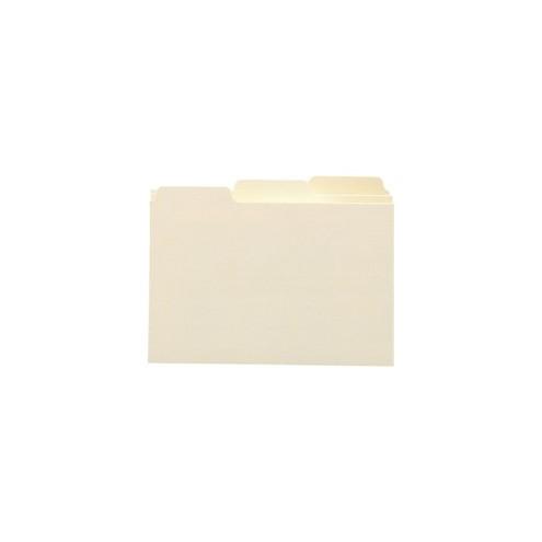 Smead Card Guides with Blank Tab - Blank Tab(s) - 3" Width x 5" Length - Manila Manila Divider - 100 / Box