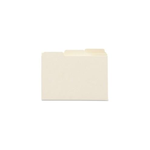 Smead Card Guides with Blank Tab - Blank Tab(s) - 4" Width x 6" Length - Manila Manila Divider - 100 / Box