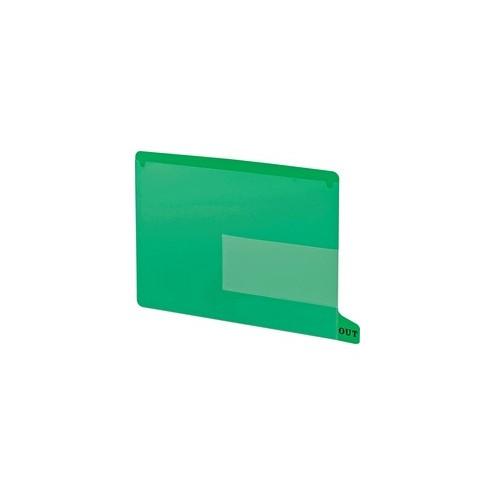 Smead End Tab Out Guides - Printed Bottom Tab(s) - Message - OUT - Letter - Green Poly Tab(s) - 25 / Box