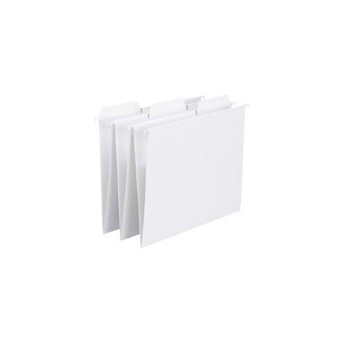 Smead FasTab Hanging File Folders - Letter - 8 1/2" x 11" Sheet Size - 1/3 Tab Cut - Assorted Position Tab Position - 11 pt. Folder Thickness - Stock - White - Recycled - 20 / Box