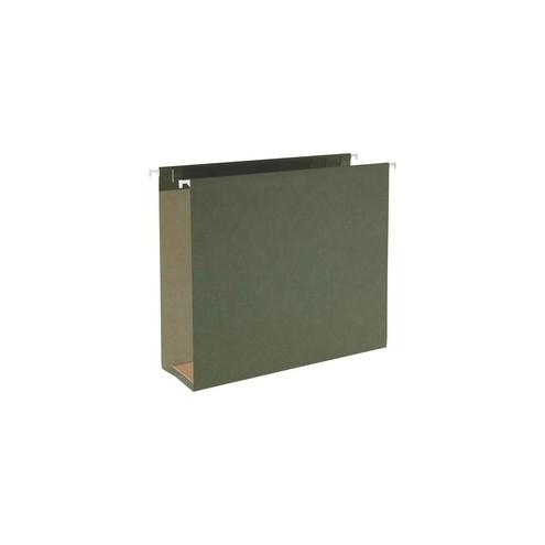 Smead Hanging Box Bottom Folders - 3" Folder Capacity - Letter - 8 1/2" x 11" Sheet Size - 3" Expansion - 11 pt. Folder Thickness - Pressboard - Standard Green - 3.30 oz - Recycled - 25 / Box