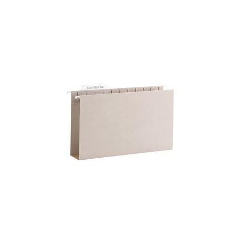 Smead TUFF Legal 4" Exp Hanging Box Bottom Folder - Legal - 8 1/2" x 14" Sheet Size - 3" Expansion - 1/3 Tab Cut - Top Tab Location - Assorted Position Tab Position - Steel Gray - Recycled - 18 / Box