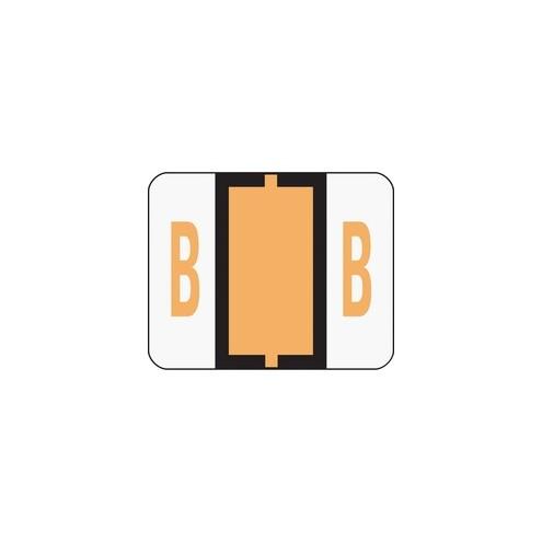 Smead BCCR Bar-Style Color-Coded Labels - "Alphabet" - 1 1/4" Width x 1" Length - Light Orange - 500 / Roll - 500 / Roll