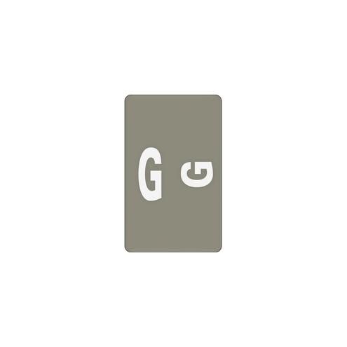 Smead AlphaZ ACCS Color-Coded Labels - "G" - 1" Width x 1 5/8" Length - Gray - 10 / Sheet - 100 / Pack