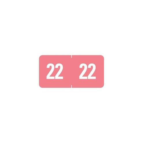 Smead ETS Color-coded Year Labels - Self-adhesive Adhesive - "2022" - 1 1/2" Width x 3/4" Length - Rectangle - Pink - 250 / Pack