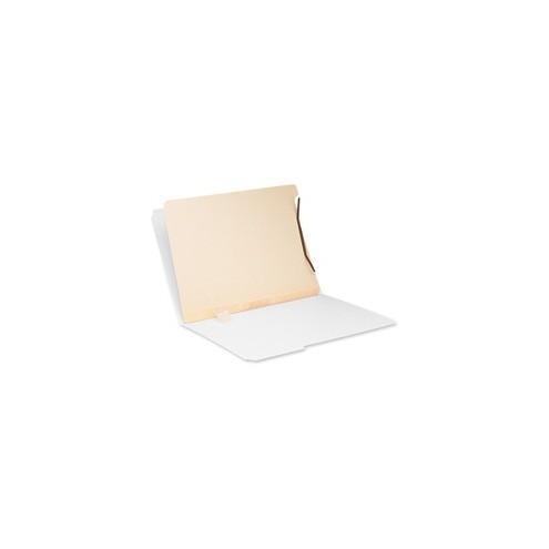 Smead Self-Adhesive Folder Dividers with Twin-Prong Fastener - For Letter 8 1/2" x 11" Sheet - Manila - Manila - 100 / Box