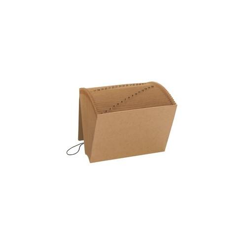 Smead Expanding File with Flap and Cord Closure - Letter - 8 1/2" x 11" Sheet Size - 7/8" Expansion - 31 Pocket(s) - Kraft - Kraft - 2.18 lb - Recycled - 1 Each