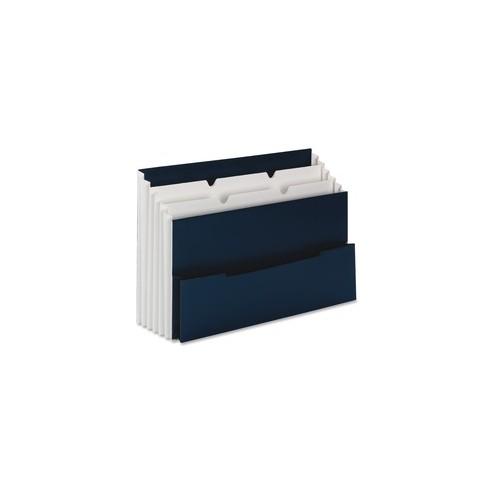 Smead Mini Stadium File - Letter - 8 1/2" x 11" Sheet Size - 3 Pocket(s) - Navy Blue - Recycled - 1 Each