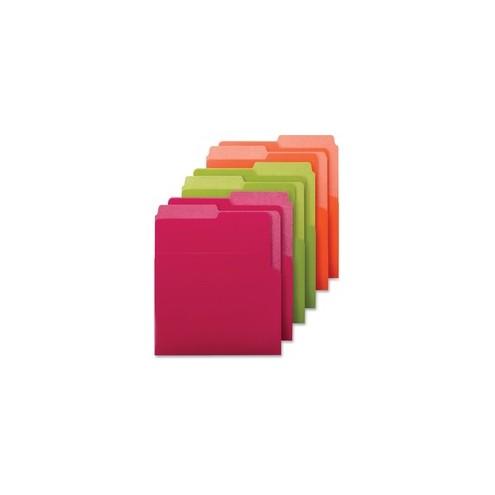 Smead Organized Up&reg; Heavyweight Vertical File Folder - Letter - 8 1/2" x 11" Sheet Size - 25 Sheet Capacity - Assorted - 6 / Pack