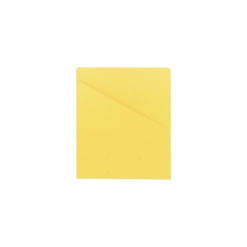 Smead Organized Up Slash-Style File Jackets - Letter - 8 1/2" x 11" Sheet Size - 11 pt. Folder Thickness - Yellow - 1.49 lb - Recycled - 25 / Pack