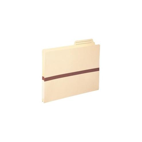 Smead File Pocket - Letter - 8 1/2" x 11" Sheet Size - 1" Expansion - 2/5 Tab Cut - Top Tab Location - Right Tab Position - 11 pt. Folder Thickness - Manila - 1.47 oz - Recycled - 1 Each