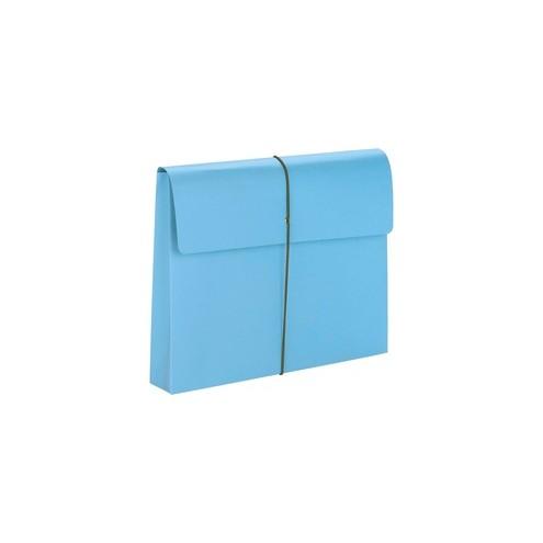 Smead Expanding Wallets with Flap and Cord Closure - Letter - 8 1/2" x 11" Sheet Size - 2" Expansion - 1 Pocket(s) - 11 pt. Folder Thickness - Blue - 2.39 oz - Recycled - 10 / Box