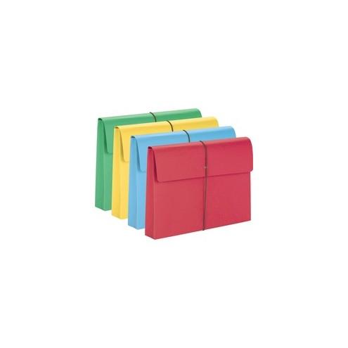 Smead Expanding Wallets with Flap and Cord Closure - Legal - 8 1/2" x 14" Sheet Size - 2" Expansion - 11 pt. Folder Thickness - Redrope - Blue, Green, Red, Yellow - 2.59 oz - Recycled - 50 / Box