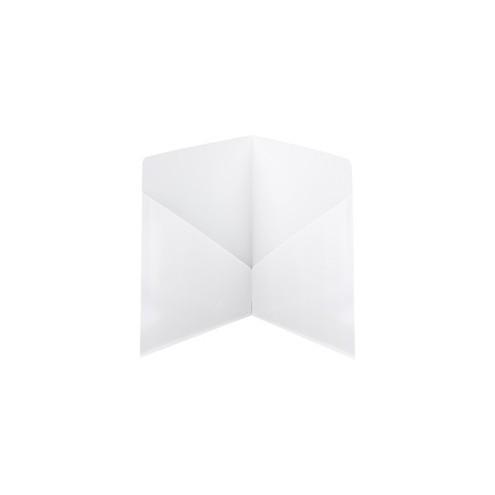 Smead Classic 2-Pocket File Folders - 2 Pocket(s) - White - 25 / Box