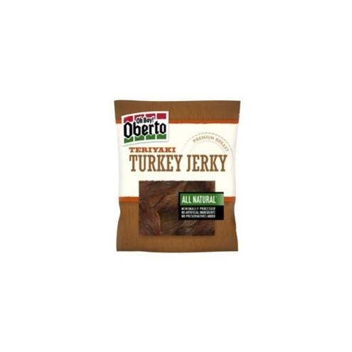 Oberto All-Natural Teriyaki Turkey Jerky, 3.25-Ounce Bags (Pack Of 8) - No Artificial Flavor, Preservative-free, No MSG - Teriyaki Turkey Jerky - 3.25 oz - 8 / Pack