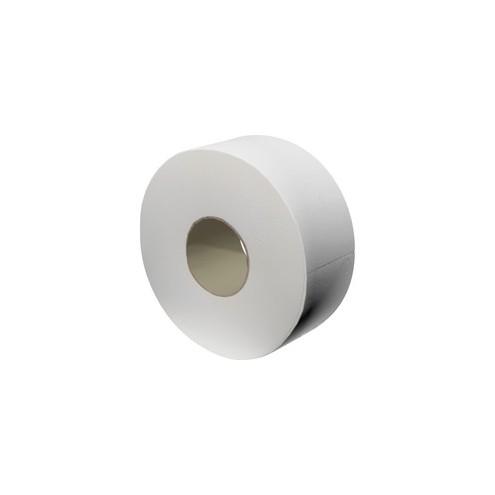 Livi Jumbo Bath Tissue - 2 Ply - 3.30" x 850 ft - White - Fiber - Embossed, Soft - For Bathroom, Office Building, Restaurant - 12 / Carton