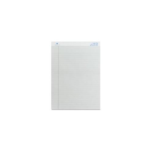 Sparco Colored Legal Ruled Pads - 50 Sheets - Glue - 0.34" Ruled - 16 lb Basis Weight - 8 1/2" x 11 3/4" - Gray Paper - Heavyweight, Micro Perforated, Bond Paper, Easy Tear, Stiff-back, Rigid