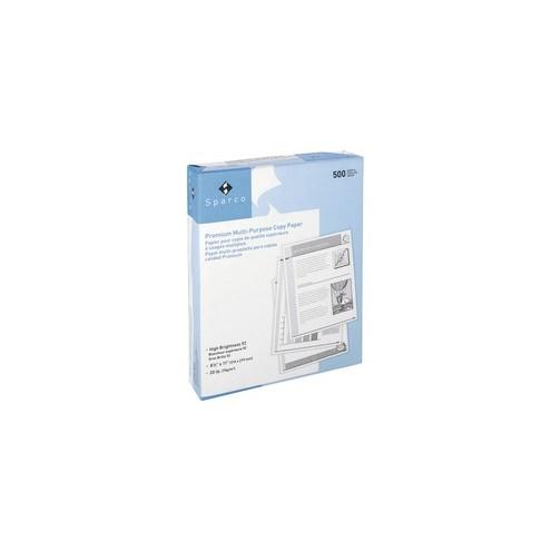 Sparco Punched Multipurpose Copy Paper - Letter - 8 1/2" x 11" - 20 lb Basis Weight - 5000 / Carton - White