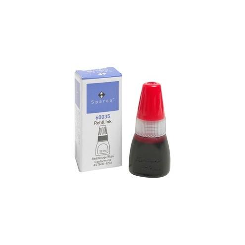 Sparco Stamp Refill Inks - 1 / Each - Red Ink - 0.34 fl oz - Red