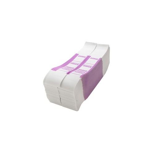 Sparco White Kraft ABA Bill Straps - 1000 Wrap(s)Total $2,000 in $20 Denomination - Kraft - Violet